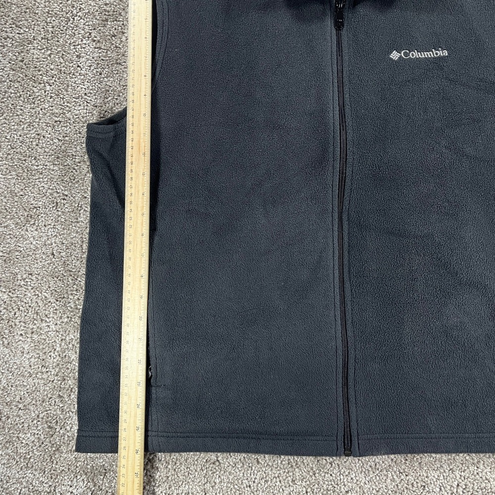 Columbia Mens Fleece Vest Charcoal Gray Full Zip Sleeveless Jacket XL RN69724 - Picture 4 of 6